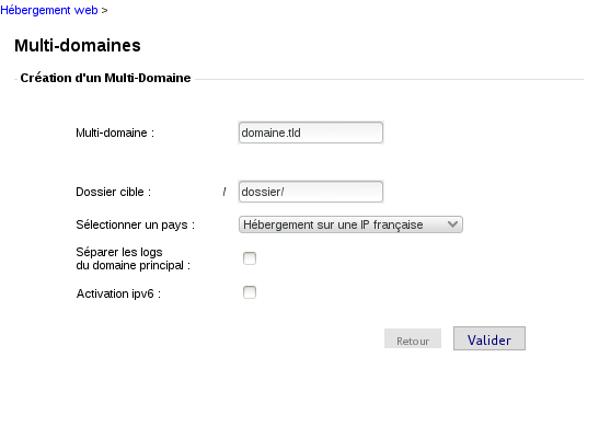 OVH : MultiDom