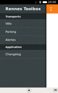 RennesToolbox 0.1.4 : Intégration d’un menu en sidebar